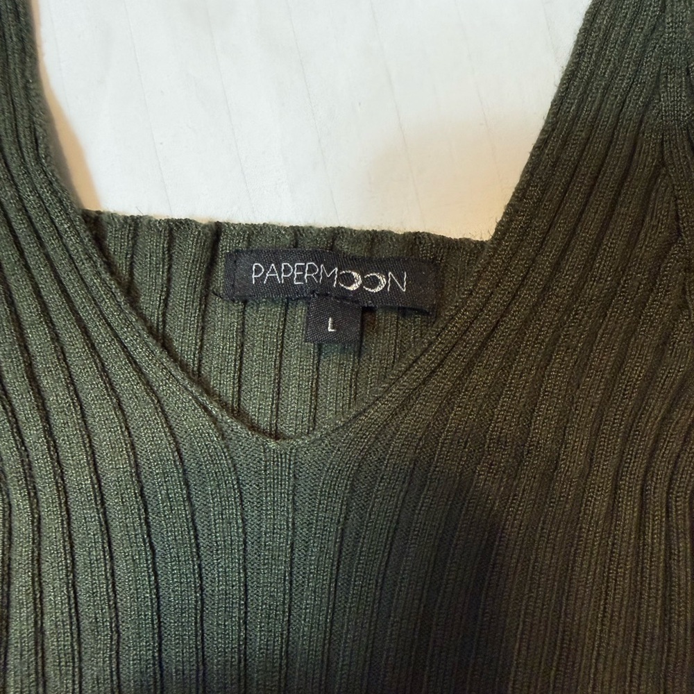 Papermoon Olive Ribbed Camisole - Picture 4 of 8